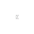 Zilveren letter K oorstekers, minimalistische sterling zilveren alfabet oorbellen variant. - Letter K (Enkel)