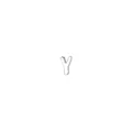 Zilveren letter Y oormodel minimalistisch mode sieraad accessoire voor damesoor stijl - Letter Y (Enkel)