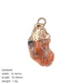 Natürlicher unregelmäßiger Sonnenstein-Anhänger mit vergoldeter Kappe für DIY-Schmuck. - Nur Anhänger / Sonnenstein Rohstein Anhänger Ohne Kette