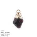 Natürlicher roher Granatanhänger mit unregelmäßiger Vergoldung - Nur Anhänger / Granat Rohstein Anhänger Ohne Kette