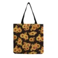 Sonnenblumenmuster Stoff Detail der Tragetasche, retro Blumen Design für den alltäglichen Gebrauch. - Vintage Herbst Sonnenblume Stil (hm5177)