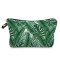 Tropical leaf print cosmetic bag, stylish women makeup pouch for travel and daily use. - Tropical Leaf Watercolor Style (hz4788)