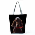 Γυναικεία τσάντα tote με εκτύπωση σκύλου Irish Setter, casual καμβάς για καθημερινή χρήση. - Ρεαλιστικό Στυλ Κολύμβησης (hl10093)