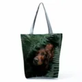 Τσάντα tote με εκτύπωση σκύλου Setter Ιρλανδίας, casual τσάντα ώμου γυναίκας στυλ - Στυλ 52 (hl10094)