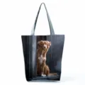 Τσάντα tote καμβάς με εκτύπωση σκύλου Irish Setter μοντέρνα γυναικεία τσάντα ώμου καθημερινή - Στυλ 54 (hl10096)