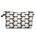 Vue détaillée de la trousse de toilette mignon imprimé teckel, pochette de voyage portable. - Imprimé Teckel Noir (hz1526)