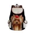 Canvas dog print backpack, stylish animal pattern school bag, large capacity daily use. - Style 4 (sj8704)