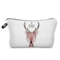 Bonito bolso cosmetico con estampado de ciervo y estuche vista detallada con cremallera. - Estilo Estampado de Ciervo (hz3057)