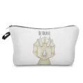 Bonito bolso cosmético de dinosaurio de dibujos animados con cremallera práctica. - Estilo Estampado de Dinosaurio Azul (hz3062)