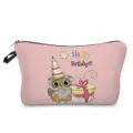 Süße Eule Rosa Kosmetiktasche, tragbare Make-up Tasche und Kulturbeutel für Reise Organizer. - Rosa (hz4323)