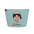 Borsa cosmetica con stampa infermiera cartone animato simpatico custodia trucco organizer - Ifermiera Cartone Animato Blu Chiaro (sn4562)