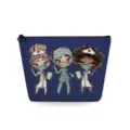 Pochette cosmetica blu con cerniera e simpatica stampa di cartoni animati di infermieri. - Stampa Infermiera Cartone Animato Blu Scuro (sn4569)