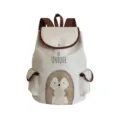 Cute canvas backpack with hedgehog print casual school travel bag for students daily use. - Hedgehog Pattern Style (sj3054)