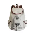 Canvas travel backpack cute zebra print school bag casual multi-pocket daypack for students - Zebra Pattern Style (sj3053)