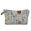 Borsa per cosmetici portatile con motivo di strumenti medici unico per la conservazione. - Collage Strumento Medico (hzj0166)