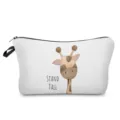 Estuche para lápices y bolsa de maquillaje con estampado de jirafa linda vista detallada. - Estilo Estampado de Jirafa (hz3066)