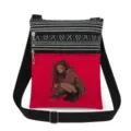 Sac bandoulière en toile à rayures noires et blanches avec imprimé anime mignon. - Sac à Imprimé Anime Rouge (xkk0516)