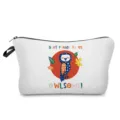 Cute owl printed canvas cosmetic bag travel makeup pouch for daily storage and great gifts. - Colorful Owl with English Slogan (hz1208)