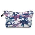Borsa cosmetica da viaggio con stampa di palme tropicali, ideale per la conservazione quotidiana. - Stile Stampa Cocco Rosa e Blu (hz0316)