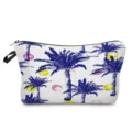 Diese Kosmetiktasche mit tropischem Palmenmuster ist ideal für Reisen und Alltag. - Blau Kokos Punkt Stil (hz0530)