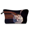 Bolsa de maquillaje de bailarina portátil con cremallera para viajes y uso diario. - Chica de Arte Escénico (hz5232)