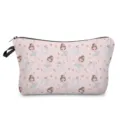 Bonito bolso de maquillaje de bailarina para viajes, estuche cosmético rosa con organizador. - Ballet de Acuarela Rosa (hz5240)