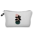Minimalistische Kosmetiktasche mit Pflanzenmotiv, tragbare Reise-Kulturbeutel Make-up-Tasche. - Minimalistisch Modern Abstrakt Pflanze Stil (hz5074)