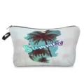 Reise Kosmetiktasche mit niedlichem Palmen Print, tragbare stylische Make-up Aufbewahrung. - Summer Buchstaben Kokos Stil (hz0780)
