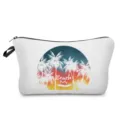 Tragbare Kosmetiktasche mit Strand-Palmen-Grafik, ideal für Reisen und tägliche Aufbewahrung. - Strandparty Sonnenuntergang Stil (hz0782)
