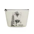 Süße Kosmetiktasche mit Zebramotiv, minimalistisches weißes Make-up Etui für tägliche Aufbewahrung. - Zebra-Druck-Stil (sn3053)