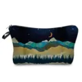 Bolsa cosmética de viaje portátil con impresión de paisaje artístico para guardar. - Estilo Estampado Paisaje (hz3093)