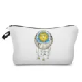 Tragbare Kosmetiktasche mit Boho-Sonne-Mond-Kunstdruck, ideal für Reise-Aufbewahrung. - Sonne Mond Planet Kunst (hz3522)