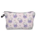 Lindo neceser de maquillaje con estampado de ratones, cremallera para viaje y uso diario. - Ratón con Corona Rosa (hz5248)