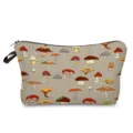 Cute mushroom print makeup bag detail, featuring colorful illustrated mushrooms on durable fabric. - Cute Colorful Mushroom Style (hz0687)