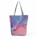 Stylish abstract watercolor tote bag with large capacity, perfect for daily casual use. - Abstract Gradient Smudge Style (hl8984)