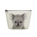 Canvas makeup bag featuring cute koala print, zipper closure, daily storage pouch. - Koala Portrait Print (sn2774)