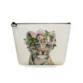 Portable cute tiger print makeup bag, travel toiletry storage pouch for women daily use. - Little Tiger Print (sn2783)