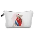Detailansicht der Kosmetiktasche mit einer niedlichen Mutter-Tochter Winterillustration. - Winterstil (hz3020)