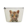 Portable cosmetic bag with cute tiger print makeup pouch for travel and daily use. - Tiger Cub Print (sn2798)