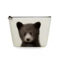 Portable cosmetic bag featuring a cute baby bear print, ideal for travel and daily storage. - Bear Cub Print (sn2799)