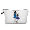 Tragbare Kosmetiktasche mit Aquarell Motiv von Mutter und Tochter, ideal fur Reise und Alltag. - Aquarell Mutter und Tochter (hz3025)