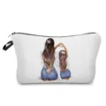 Kosmetiktasche Detailansicht mit süßem Mutter und Tochter Motiv und Reißverschluss. - Engelsflügel (hz3043)