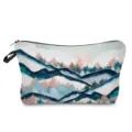 Trousse de maquillage étanche motif paysage aquarelle pochette de rangement voyage - Style Imprimé Paysage (hz3105)
