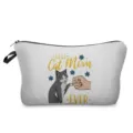 Tragbare Kosmetiktasche mit süßem Katzen-Mama-Design, ideale Kulturbeutel für Reisen und Alltag. - Best Cat Mom Katzenstil (hz3348)