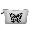 Tragbare Kosmetiktasche mit schlichtem Schmetterling Druck Reissverschluss Make up Beutel. - Gepunkteter Schmetterlingsstil (hz3351)