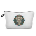 Tragbare Kosmetiktasche mit elegantem Mandala Elefantenmuster für Reisen und Aufbewahrung. - Ethnischer Mandala Elefant (hz3534)