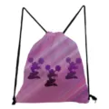 Modischer Cheerleader-Druck Turnbeutel, leichter Sport Gymnastik Kordelzugrucksack für Damen. - Pink-Lila Farbverlauf Cheerleading (skk0324)