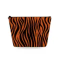 Bolsa cosmetica de viaje portatil neceser de maquillaje moda minimalista con estampado - Rayas Naranja Negro (sn2695)