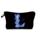Kreative blaue Buchstaben Kosmetiktasche, tragbare Reise Make-up Tasche für Alltag. - Blaue Flamme Buchstabe L (hz2346)