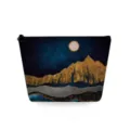 Stijlvolle make-up tasje met artistiek landschap print reisetui cosmetische etui - Nachtelijke Hemel Woestijnbergen Stijl (sn3109)